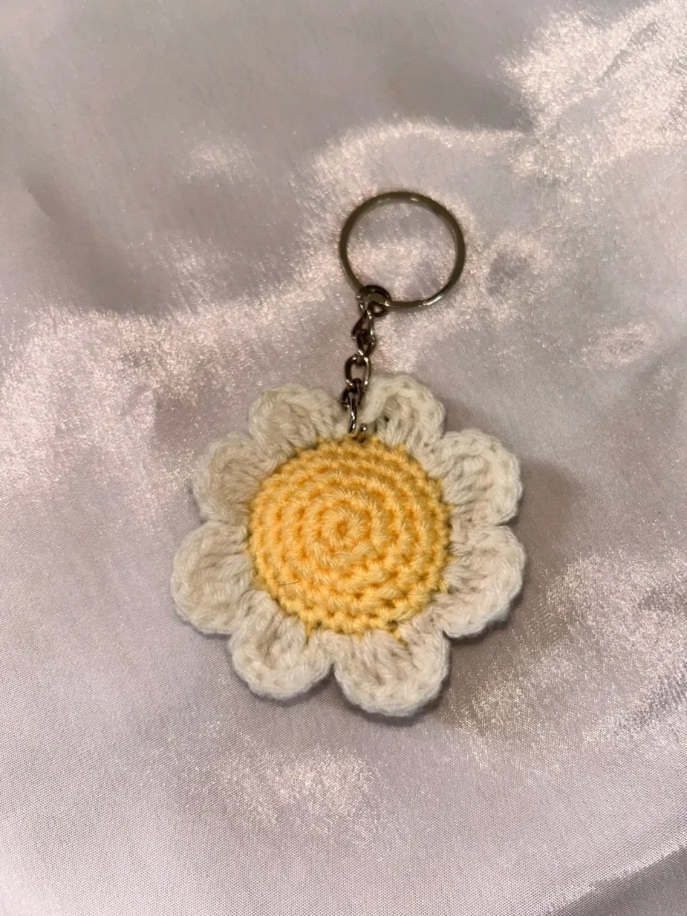 Crochet Flower Key Chain